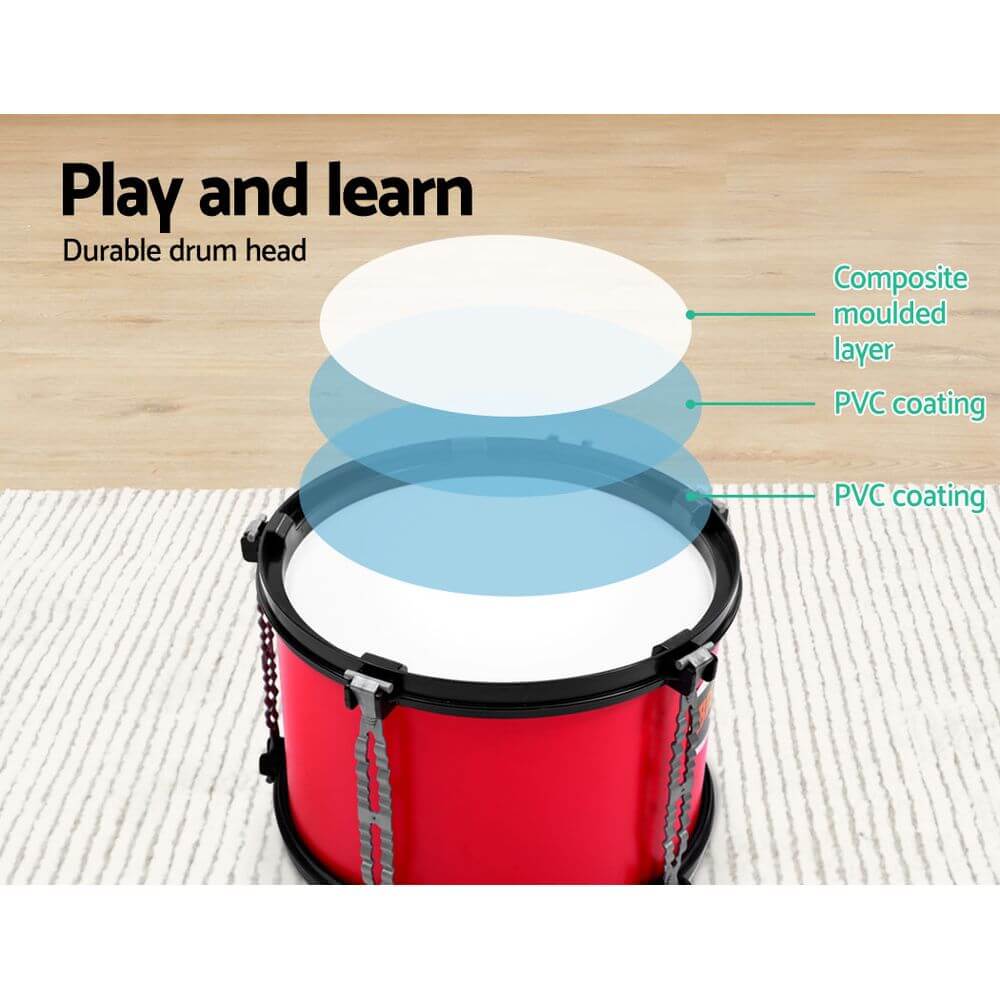 Keezi Kids 7 Drum Set Junior Drums Kit Musical Play Toys Childrens Mini Big Band - CastleToys.com.au