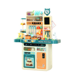 Keezi Kids Kitchen Pretend Play Set Cooking Sound Steam Light Function - CastleToys.com.au