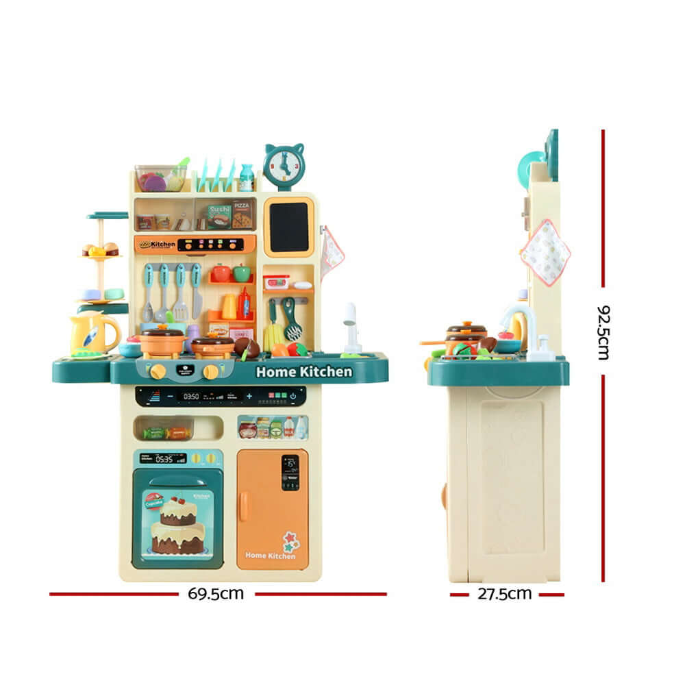 Keezi Kids Kitchen Pretend Play Set Cooking Sound Steam Light Function - CastleToys.com.au