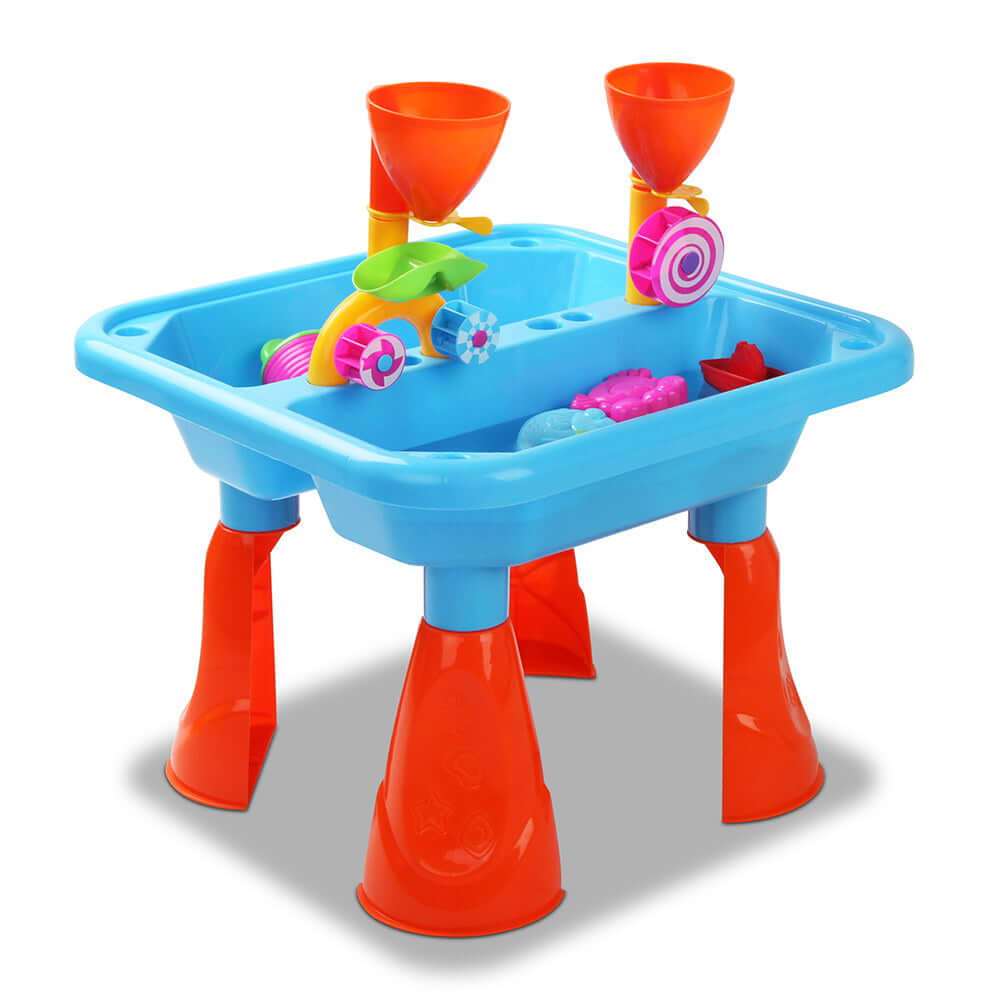 Keezi Kids Sandpit Pretend Play Sets Beach Toys Outdoor Sand Water Table Set - CastleToys.com.au