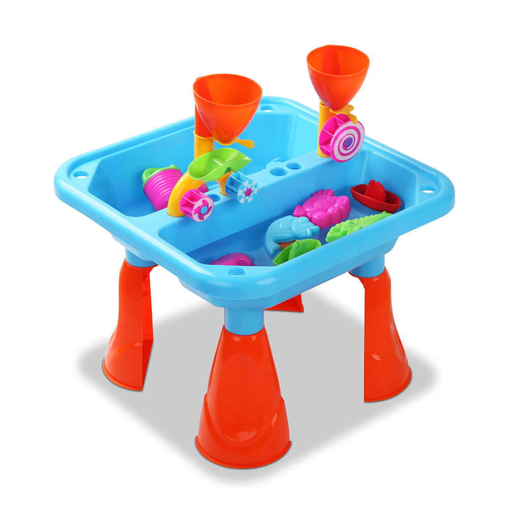 Keezi Kids Sandpit Pretend Play Sets Beach Toys Outdoor Sand Water Table Set - CastleToys.com.au