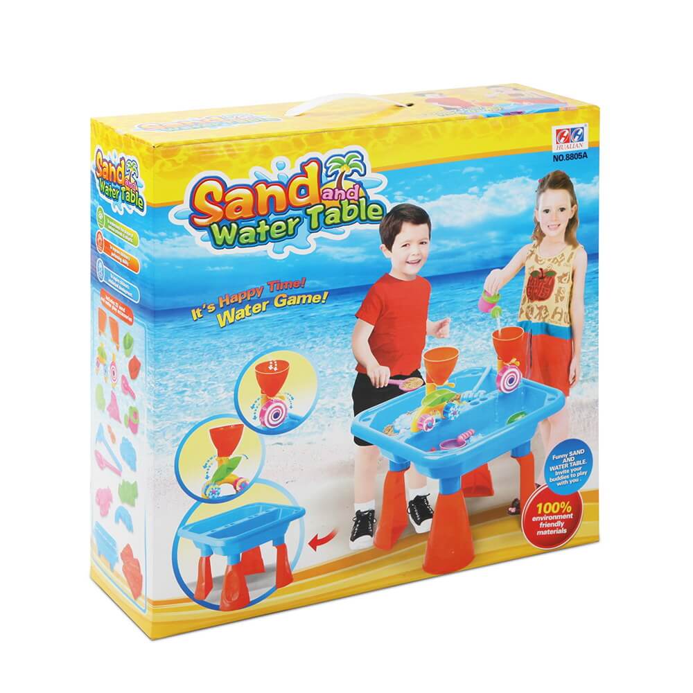 Keezi Kids Sandpit Pretend Play Sets Beach Toys Outdoor Sand Water Table Set - CastleToys.com.au