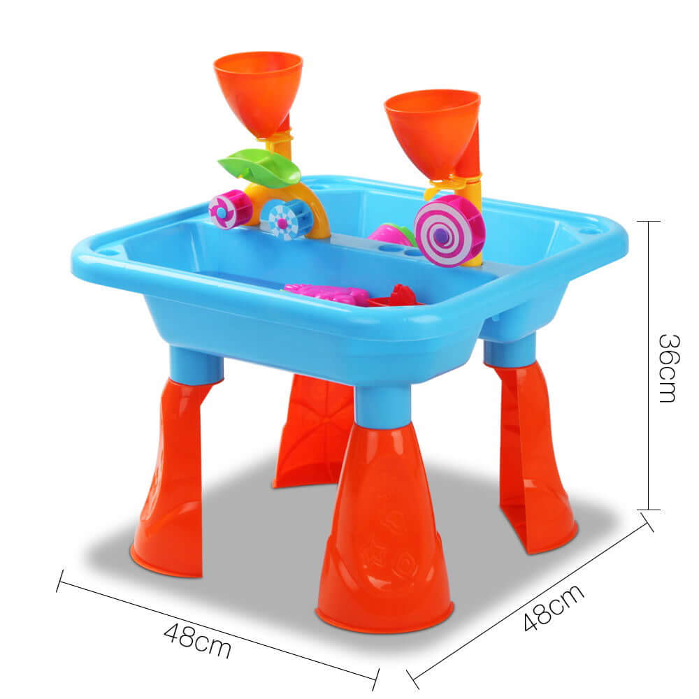 Keezi Kids Sandpit Pretend Play Sets Beach Toys Outdoor Sand Water Table Set - CastleToys.com.au