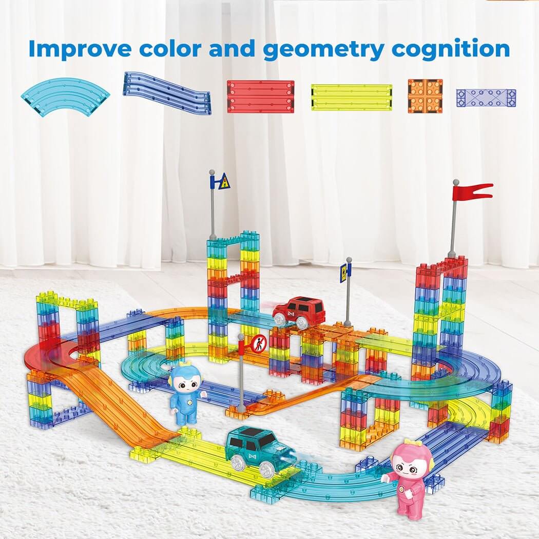 Magnetic Railcar Tile Race Set - CastleToys.com.au