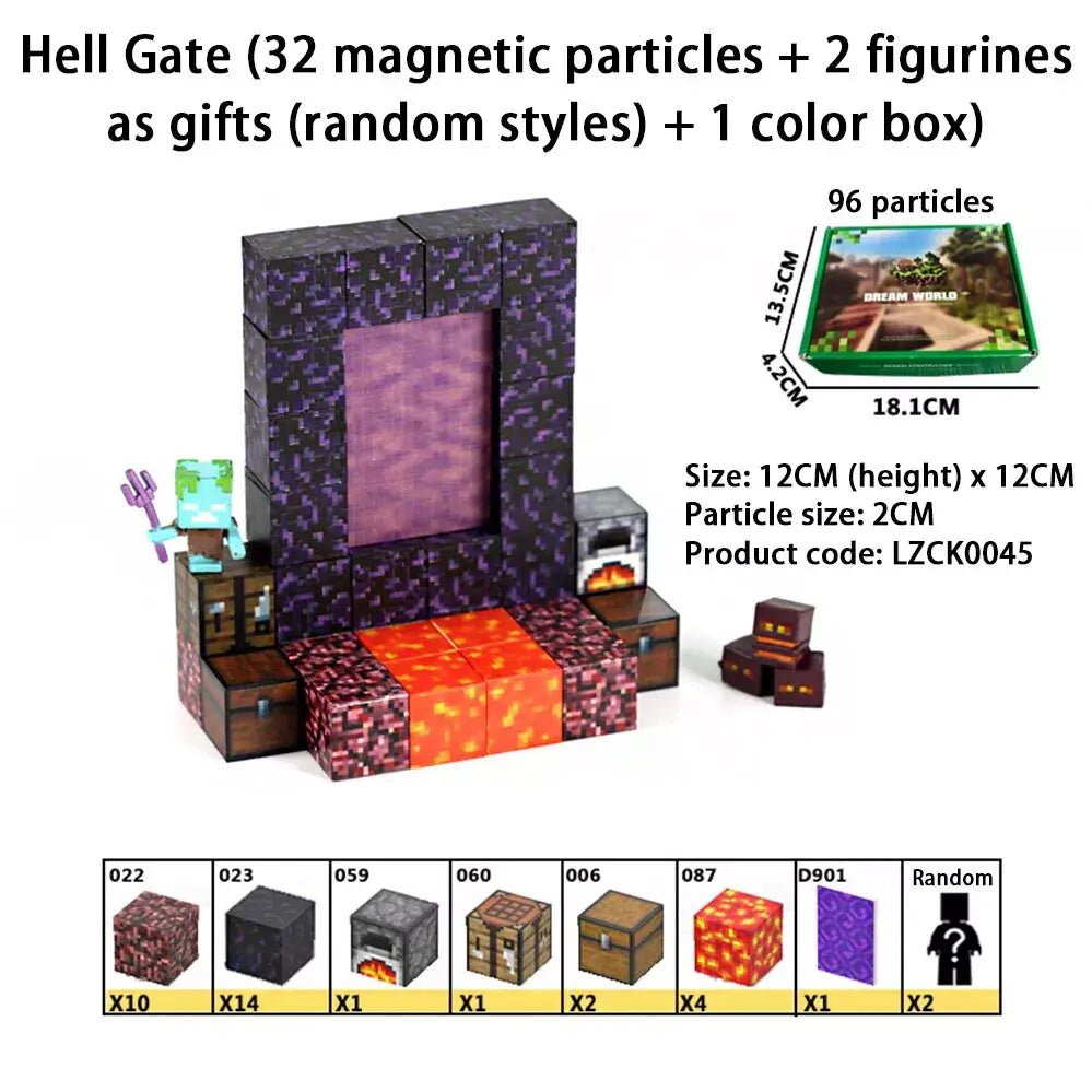 "Pixel Art - Inspired" Magnetic Building Blocks - CastleToys.com.au