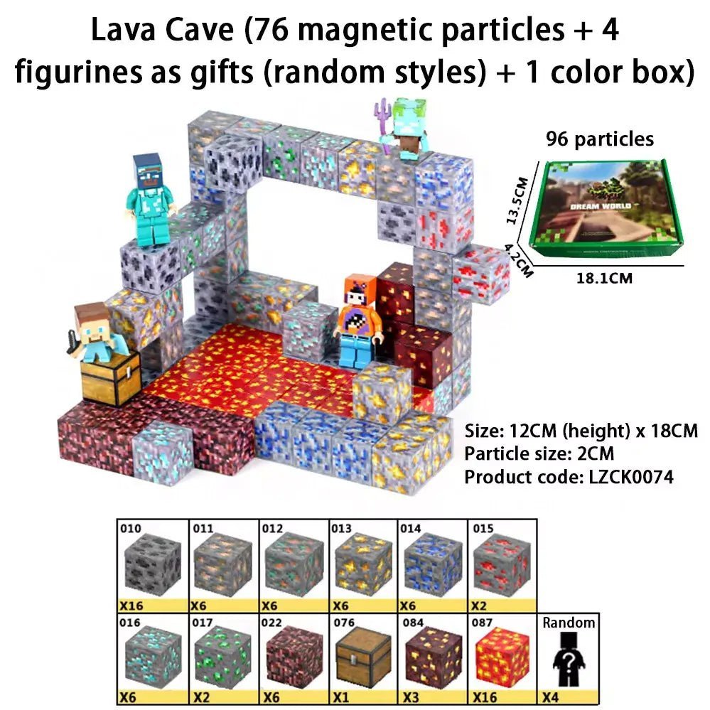 "Pixel Art - Inspired" Magnetic Building Blocks - CastleToys.com.au