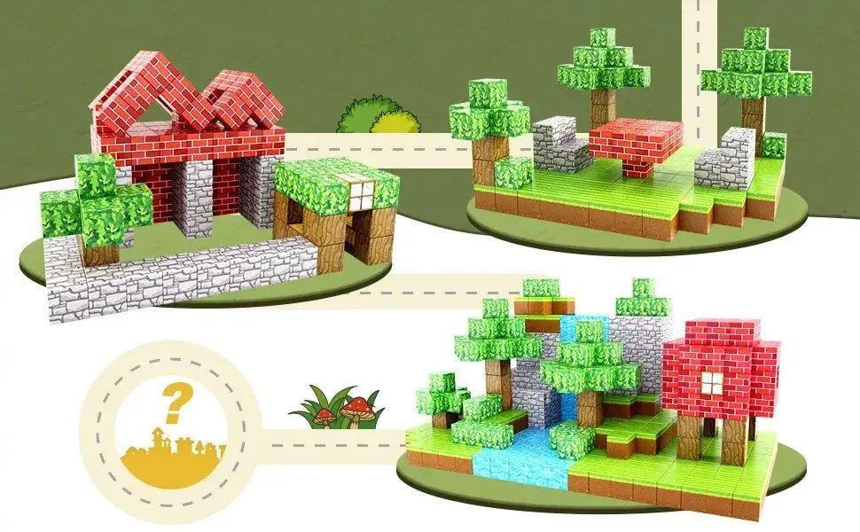 "Pixel Art - Inspired" Magnetic Building Blocks - CastleToys.com.au